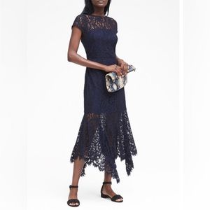 Banana Republic Lace Trumpet Midi Dress